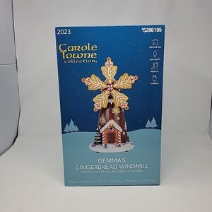2023 Carole Towne Christmas‎ Village Musical Lighted Gingerbread Windmill House